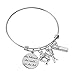 Miss Pink Hair Stylist Gifts Beautician Hairdresser Charm Bracelet Expandable Wire Bangle Graduation Birthday Gifts for Her