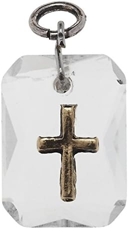 Jane Marie Jewelry Lifestyle Charm Clear Crystal with Cross