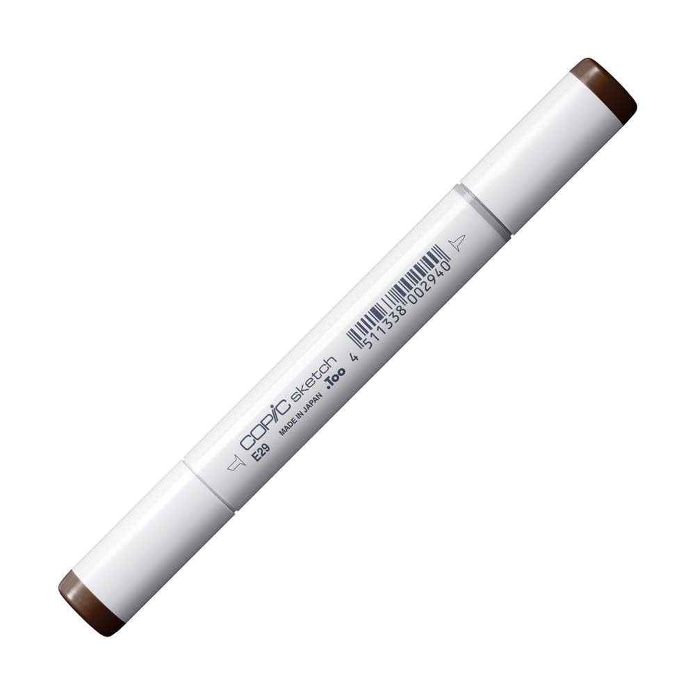 Copic Sketch Coloured Marker Pen - (E-29) Burnt Umber, For Art & Crafts, Colouring, Graphics, Highlighter, Design, Anime, Professional & Beginners, Art Supplies & Colouring Books — image 1