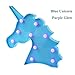 Blue Unicorn Head Purple Emitting Led Night Light Animal Shape Marquee LED Lamps Kids Children Bedroom Decortive Table Lamps Party Wedding Indoor Mood Lighting
