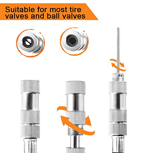 Toolitin Mini Bike Pump with Gauge, Accurate Inflation Portable Frame