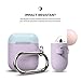 elago AirPods Duo Hang Case [Body:Lavender/TOP:Pastel Blue, Lovely Pink] - [Extra Protection] [Hassle Free][Added Carabiner] - for AirPods Case