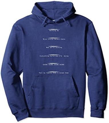 Unisex Workout Sweat Progress Marker Funny Weightlifting Hoodie Medium Navy