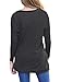 Anicco Womens Long Sleeve Casual Round Neck Loose Tunic Top Blouse T-Shirt Black-L