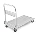 AdirOffice Folding Aluminum Platform Truck - Flatbed Cart - Single Handle - 5" Non-Marking Polyurethane Casters - 600 lbs Capacity - 48'' x 24'' primary