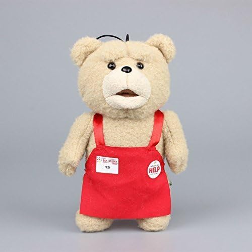 CORTEZ Teddy Bear Ted in Red Apron 8 Inch Toddler Stuffed Plush Kids Toys