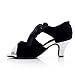 BCLN Women's Open Toe Sandals 1920s Party Latin Salsa Tango Heels Practice Ballroom Dance Shoes with 2.0
