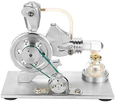 Mini Low Temperature Stirling Engine Heat Model, Hot Air Engine Steam, Hot Air Steam Powered Science Physics Education Toys Kit Run Off the Temperature Difference, Temperature difference model