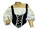 Alexanders Costumes Women's Female Renaissance Vest, Black, Large