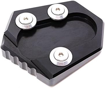 Motorcycle CNC Kickstand Side Stand Extension Plate Pad for Yamaha MT09 MT-09 FZ09 2014 2015 (Black)