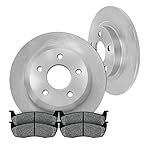 REAR 320 mm Premium OE 5 Lug [2] Brake Disc Rotors + [4] Metallic Brake Pads
