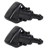 Podoy 47186 Windshield Washer Wiper Nozzle for Chrysler Dodge Avenger Journey PT Cruiser OEM 5116079AA Single Hole with Gasket (Pack of 2)