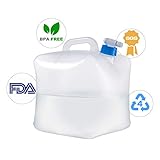 Gowithwind Collapsible Water Container,FDA Food Grade Portable Water Storage Canteen,Carrier Bag for Outdoors Camping BBQ Picnic Hiking,Disaster Hurricane Tornado Flood 1.3/2.6/5.3 Gal