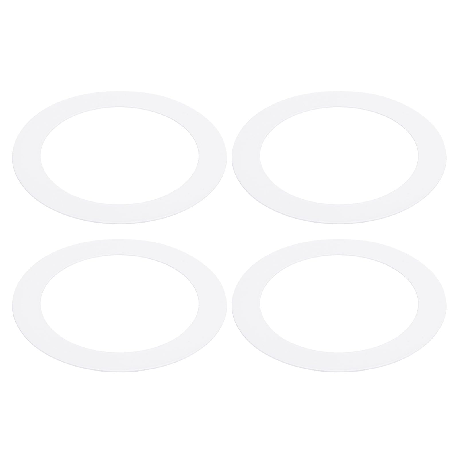 PATIKIL Goof Rings Inner Diameter 4.13", Outer Diameter 5.91", 4 Pcs Metal Goof Rings Cover Recessed Light Trim for Ceiling Wall Fixtures Can Lighting Down Light LED, Matte Finish White