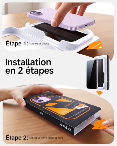 SMARTDEVIL 2 Pack Anti-Spy Screen Protector for iPhone 17, Bubble Free Installation, 9H Tempered Glass, Case Friendly, Exclusive Design SmartPull Box | Anti-Espion 28°, Verre Trempé 9H, Pose Sans Bulles, Anti-Éclats, Toucher Fluide, Face ID & Coque Compatibles, SmartPull Box