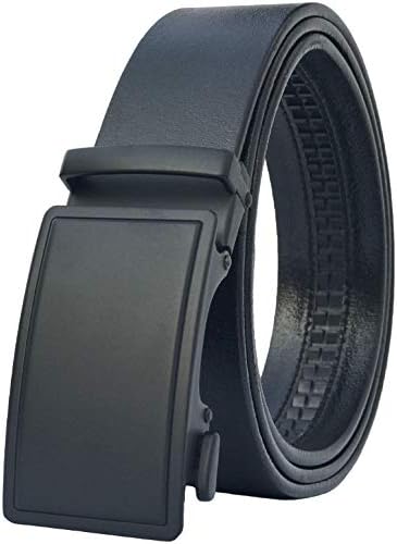 Men's Belt,West Leathers Slide Ratchet Belt for Men with Top Grain Leather,Trim to Fit