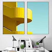 2 Piece Framed Canvas Wall Art Building Blocks Canvas Prints Home Artwork Decoration for Living Room,Bedroom - 16
