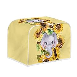 Talayituse Elephant Sunflower Print 2 Slice Toaster