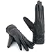 Alpine Swiss Womens Touch Screen Gloves Leather Phone Texting Glove Thermal Warm BLK XL