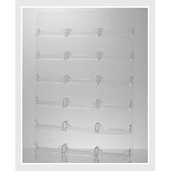Dazzling Displays Clear Acrylic 18-Pocket Wall Mount Business Card Holder