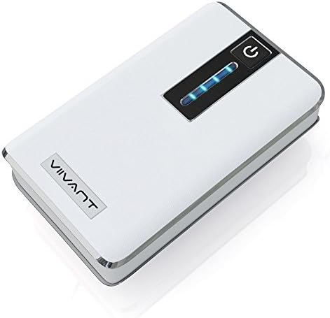 Portable USB Charger 15,000mAh - High Capacity Dual USB External Battery Power Bank for Cell Phone and Tablet - Universal USB Connectivity (iPhone, iPad, Samsung, etc.) - White