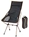 MARCHWAY Ultra Light Weight High Back Folding Outdoor Camping Chair with Pillow - Portable, Foldable, Heavy Duty - for Hiking, Beach and Road Trip (Orange)