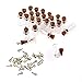 Eforstore 50pcs 0.5ml Vials Clear Glass Bottles with Corks & 10pcs Eye Screws Miniature Glass Bottle with Cork Empty Sample Jars Small 18x10mm