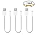 LSXD Short Lightning Cable 1ft Lightning to USB Charging Data Sync Cord for iPhone X/8/8 Plus/7/6/6 Plus/6S/6S Plus, iPhone 5 5S 5C, iPad Mini, iPad Air, iPod Touch, iPod (White) -3 Pack
