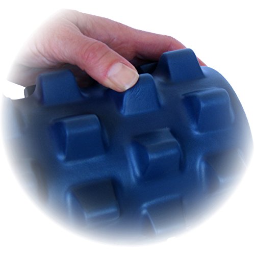 RumbleRoller - Half Size 12 Inches - Blue - Original - Textured Muscle Foam Roller - Relieve Sore Muscles- Your Own Portable Massage Therapist - Patented Foam Roller Technology