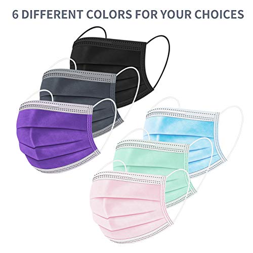 Disposable Face Masks, 3Ply Breathable Protective Face Masks Pack of