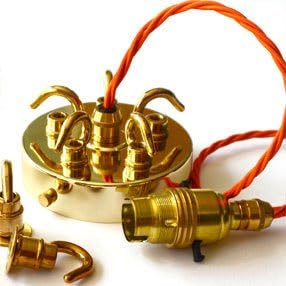 Lamps and Lights Lampholders Bayonet Cap Switched with Cord Grip (Brass), half inch female threaded entry - Image 3