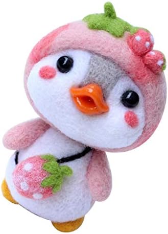 F Fityle 羊毛フェルト キット 動物 初心者向け Diy 手芸 全6選択 プレゼント おもちゃ ペンギンピンク 無料サンプルok