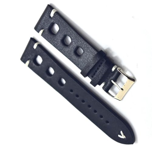 konsoo Classic Handmade Three-hole Breathable Retro Soft Leather Watchbands For Men watch Strap replacement Accessories