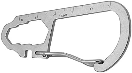 Titanium Tool Fast Hang Carabiner 8-12 Wrench Ruler,Mouth Of Bicycle Steel Wire-Steel