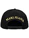 SSLR Men's Adjustable Leaf Shape Studded Flat Bill Caps (One Size (7 1/8-7 3/8), Black)