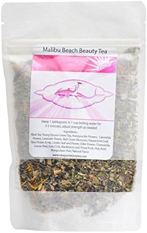 Malibu Beach Beauty Tea 21 day Best Natural Beauty Teatox Drink 1000s of Women use to Glow From the Inside Out, Heal Acne, Curb Cravings, Increase Metabolism, cleanse waste from their digestive system