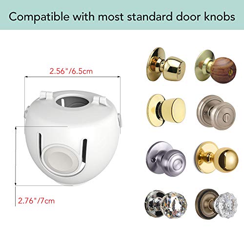 Heart of Tafiti Door Knob Child Proof Cover, Baby Safety Locks for