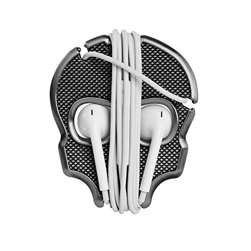 Shechane Earphone Winding Earphone Winder Organizing Headphone Cable Stylish Earphone Storage Metal Color Headphone Storage Dark Gray