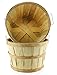 Wooden Half Bushel Baskets (2-Pack); Large Round Wood Farm Market Baskets for Decorating, Gardening, Fall Seasonal Displays (Natural, Tall)