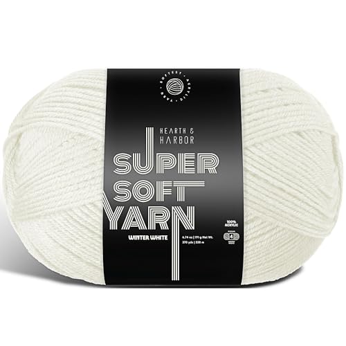 Acrylic Yarn for Crocheting & Knitting – Soft Crochet Yarn for Crocheting, 370…