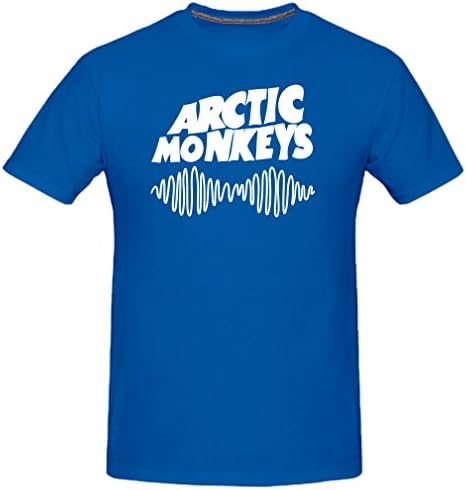 ZGHUA Men's Am Soundwave Logo Rock T-Shirt (Blue Small)