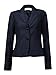 Calvin Klein Womens Striped Two Button Jacket Charcoal/White 10
