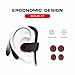 Bluetooth Headphones, Wireless Sport Earphones Over-Ear Waterproof Earbud Behind-Ear Headset, Crystal Clear Sound with Strong Heavy Bass 8 Hours Play, IOS Android Compatible, Hands-Free Calling Mic