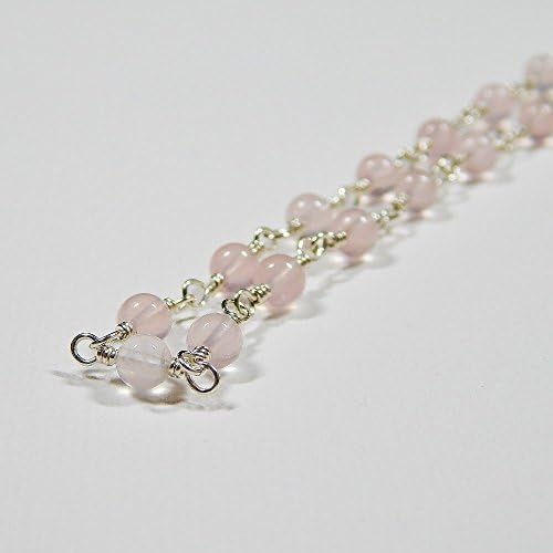 Rose Quartz Necklace in Sterling Silver