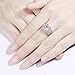 Newshe Engagement Wedding Ring Set for Women 925 Sterling Silver 3pcs Princess White AAA Cz Size5-12
