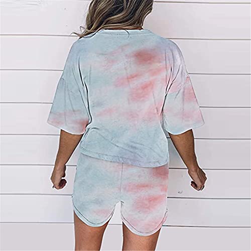 Hami House Womens Nightwear Pajama Sets Womens Tie Dye Printed Pjs - Main Image
