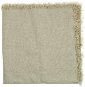 Natural Soft 100% Cotton Linen Tablecloth - Square 54" x 54" with Fringe