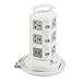 Anmire Vertical Power Strip Multi-sockets 11 Outlets and 2 USB, 2500W, 110-250 Worldwide Voltage Tower Power Socket Universal Jack Outlets with 6.5 Feet Cord for Home and Office