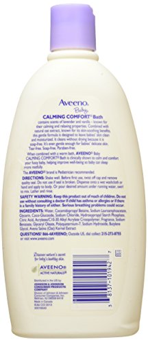 Aveeno Baby Calming Comfort Bath, Lavender & Vanilla, 18-Fluid Ounces Bottles (Pack of 3)