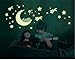 DaLin Moon House and Star Fluorescent Stickers Glow in the Dark Removable Decal Luminous Star Stickers for Kids, Small, Sheet Size 21cm30cm